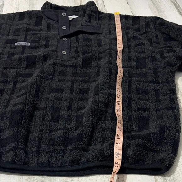 Vintage Columbia Black Geometric Fleece Pullover Made in USA. XL - Picture 10 of 10